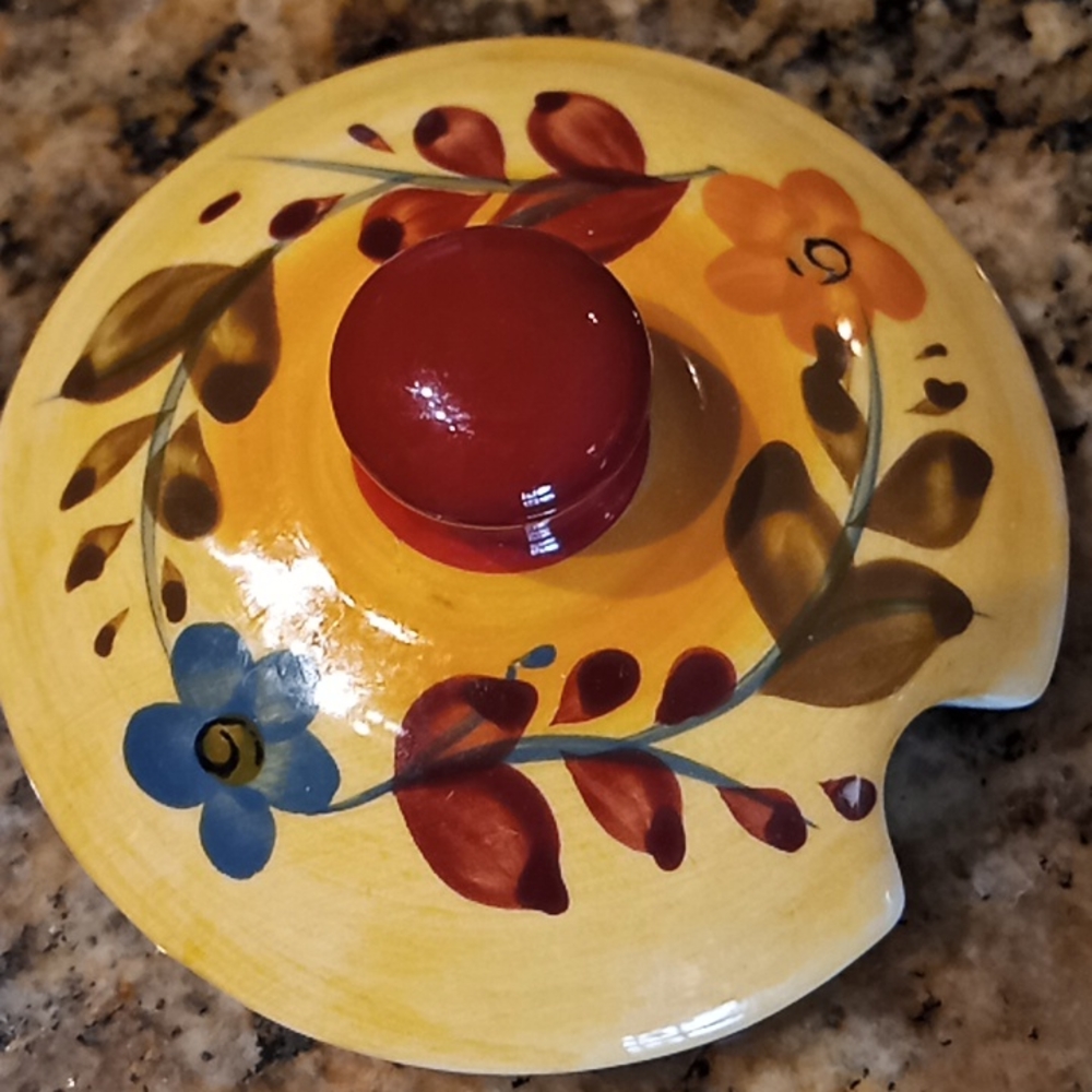 Oneida Sunset Bouquet Creamer And Sugar Dish With Notched Lid. Hand Painted. - Picture 10 of 16
